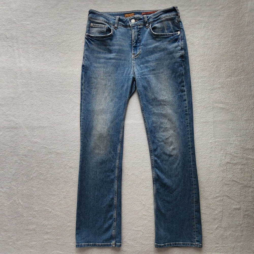 Pilcro Straight Leg Jeans Womens 29 Tall Blue Denim Faded 30W 30L Pants Classic